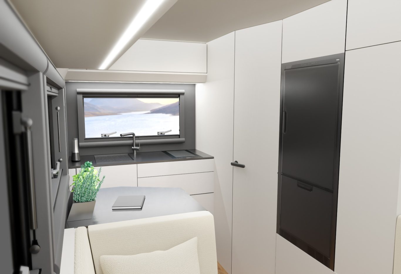 EDGE Explorer Expeditionsanhänger Interieur Küche Bad