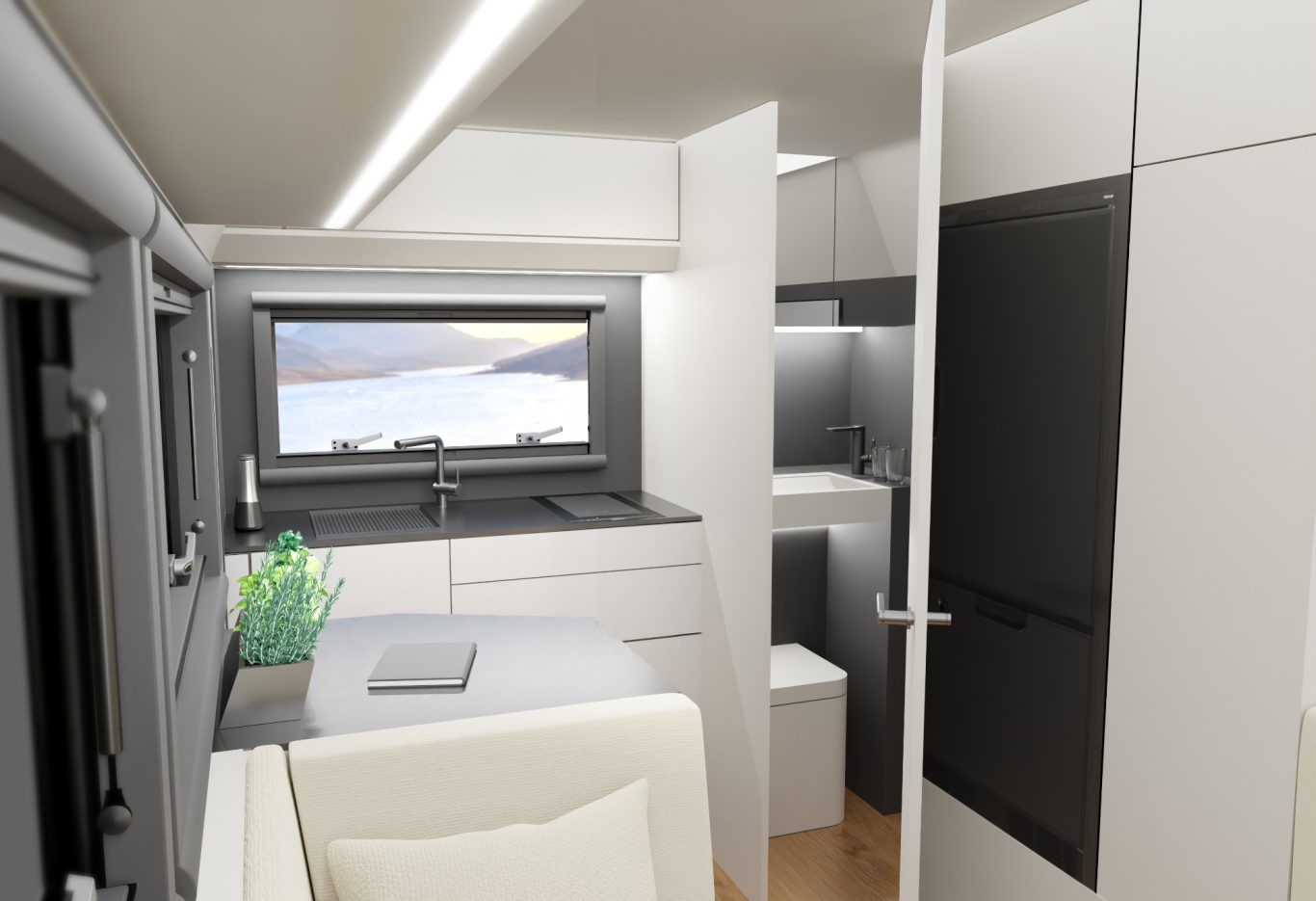 EDGE Explorer Expeditionsanhänger Interieur Küche Bad