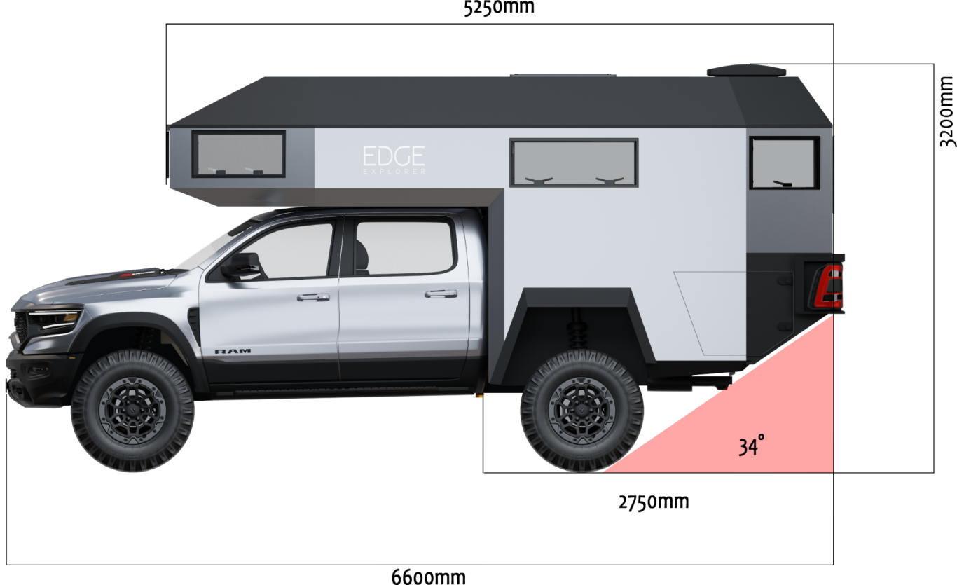 EDGE Expedition RAM Expeditionskabine Maße Measures